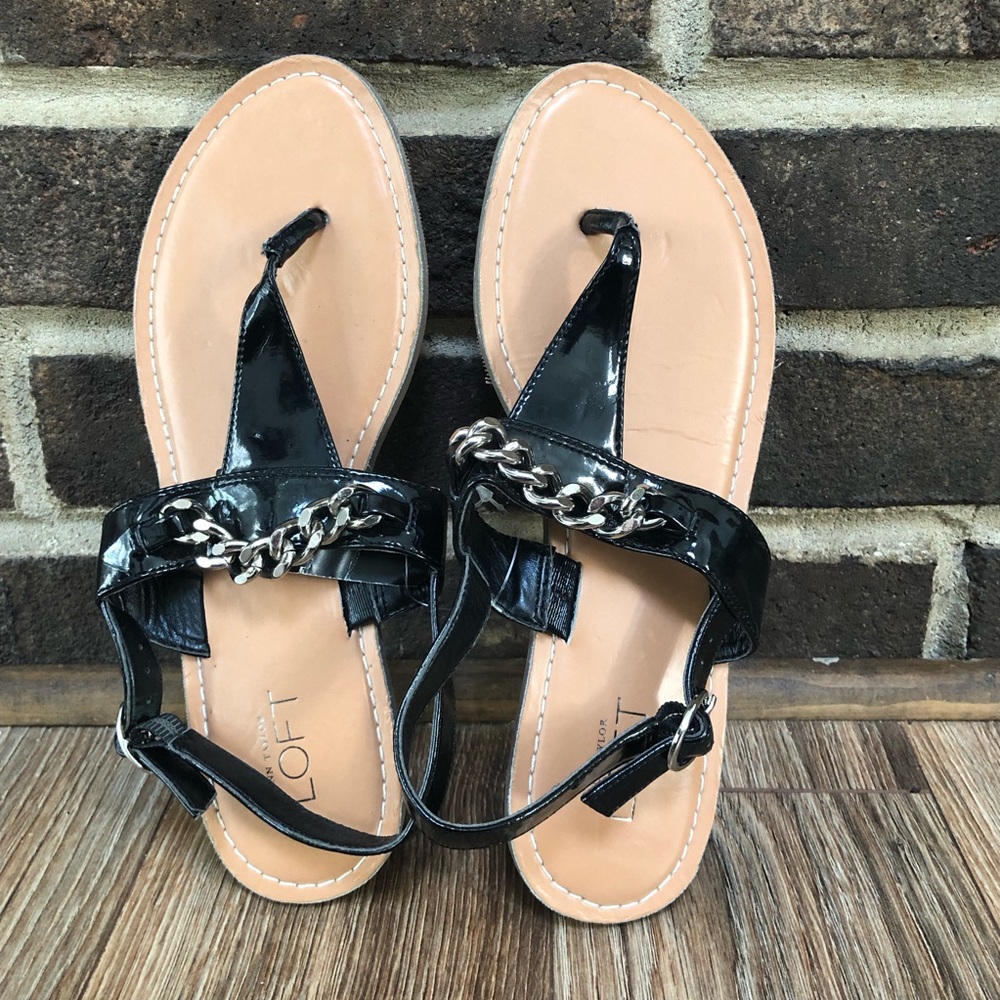 Ann Taylor | NWT Loft Slingback Chain Sandals 7